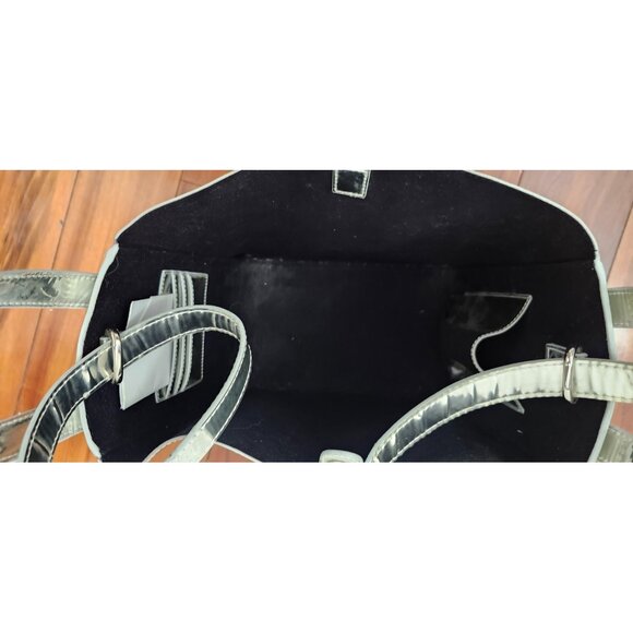 X NIHILO Silver Metallic Tote Bag Crossbody Purse Structured Modern Designer - Picture 14 of 16